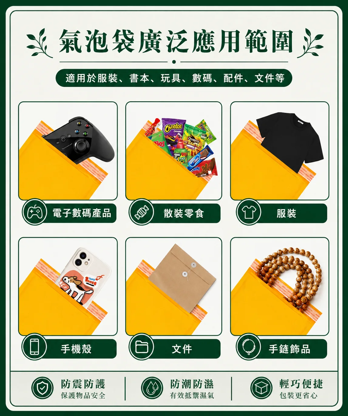 黃色牛皮紙氣泡袋 圖文詳情 6